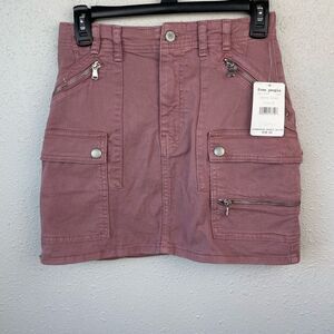 NWT We The Free Dusty Lilac Mini Skirt Size 25